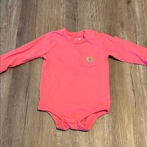 Carhartt Infant Long Sleeve Bodysuit - Coral Pink